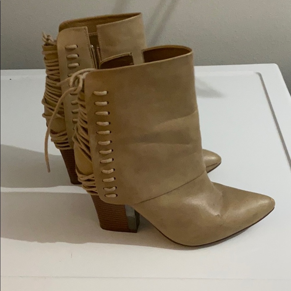 Nude Heeled Booties